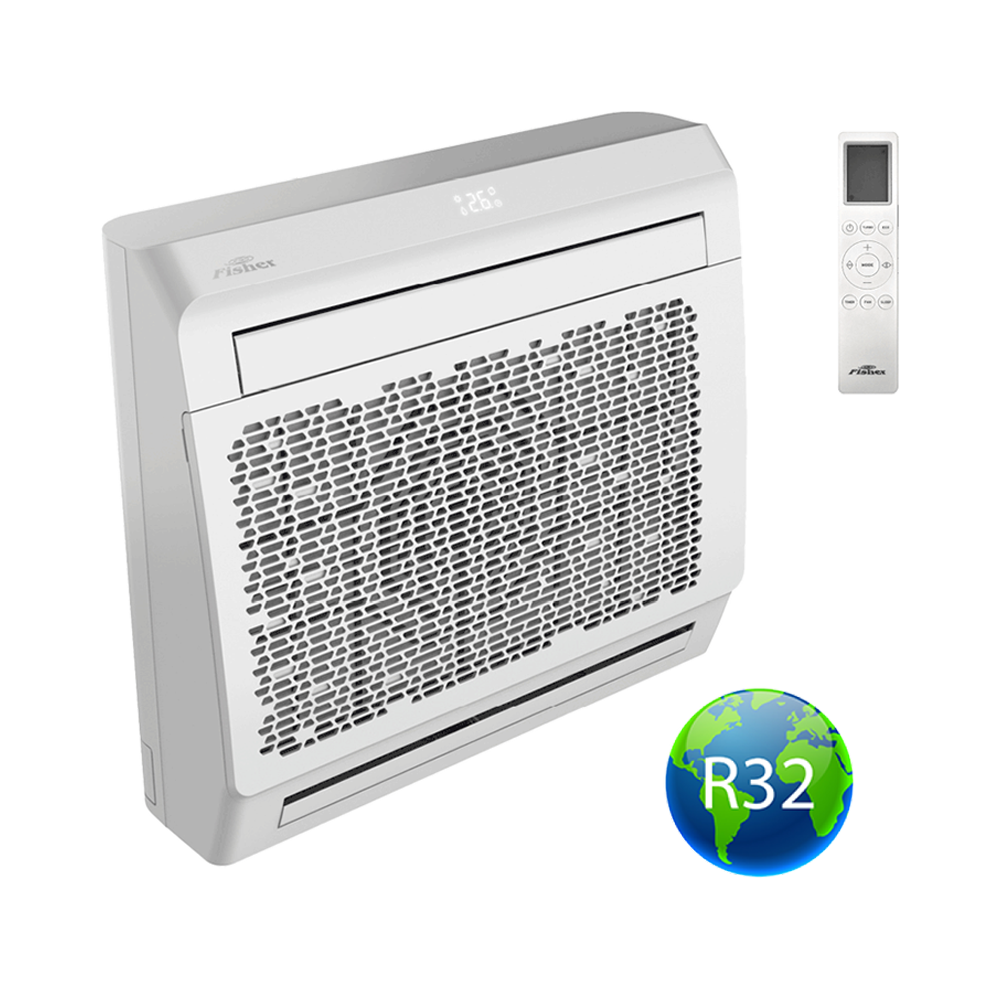 FISHER FSFUIF-120CE3/FSOIF-120CE3 (kültéri+beltéri egység) Padlóra állítható split klíma 3,5 kW, Inverter,Hősz, R32