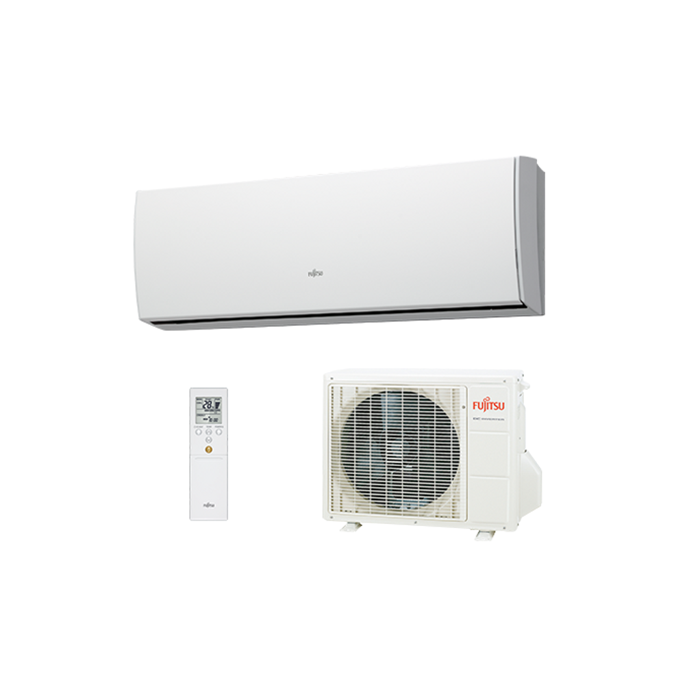 FUJITSU Slim Design ASYG14LUCA/AOYG14LUC (kültéri + beltéri egység) Oldalfali split klíma 4,2 kW, Hősziv.Inverter,R410A