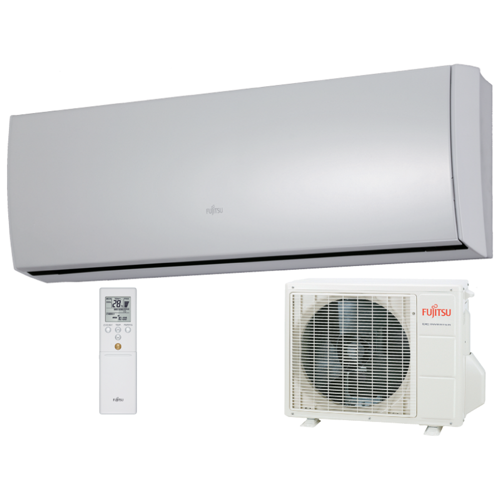 FUJITSU Slim Design ASYG12LTCA/AOYG12LTC (kültéri + beltéri egység) Oldalfali split klíma 3,5 kW Hősz. Inver. R410A