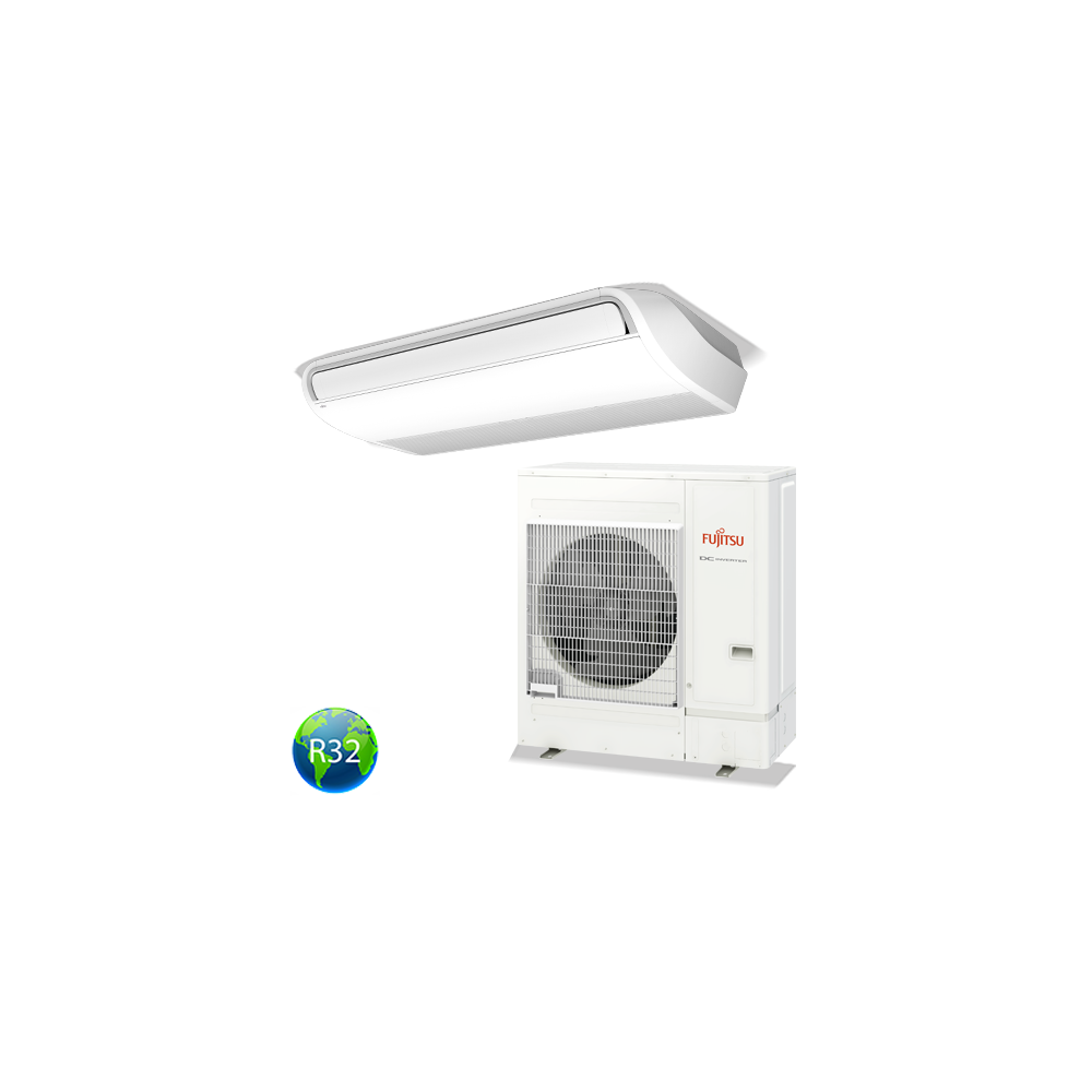 FUJITSU ABYG45KRTA/AOYG45KRTA (kültéri + beltéri egység) mennyezeti split klíma 12,1 kW, invert, hősziv, R32
