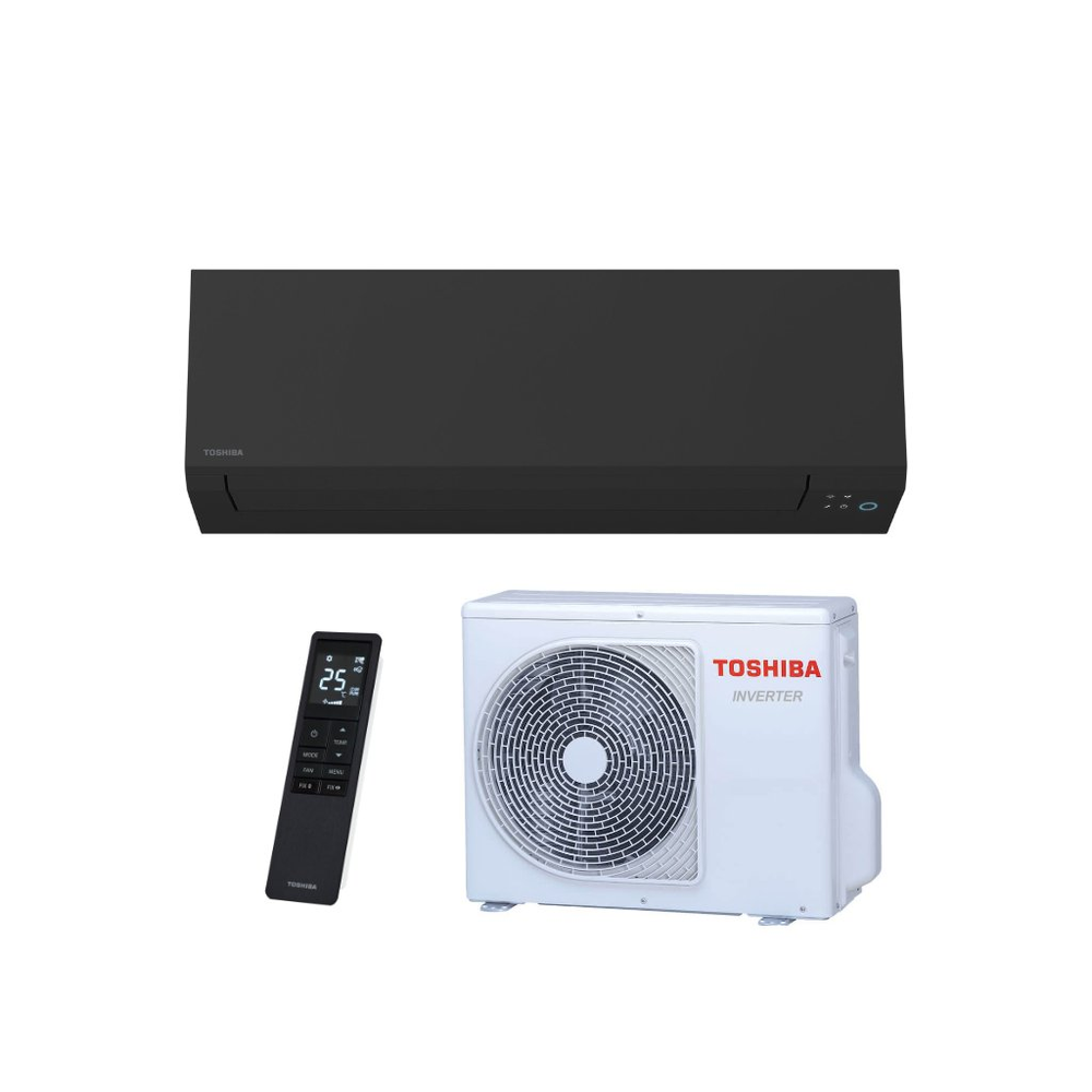 Toshiba Shorai Edge B&W (Black) RAS-B16G3KVSGB-E (kültéri + beltéri egység) Oldalfali split klíma 4,6 kW, Hőszivattyús , R32